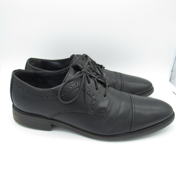Cole Haan Men Size 10.5 Buckland Cap Toe Oxford Leather Black Dress Shoes C28881 main image 6